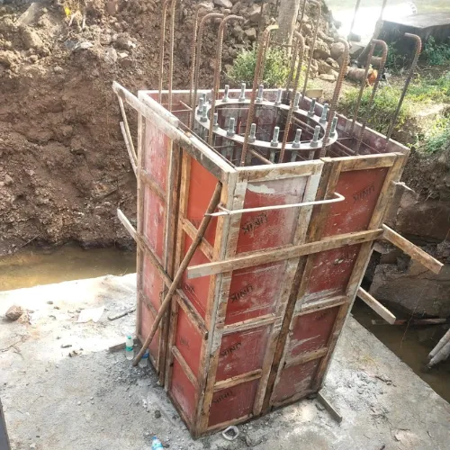 Foundation Setup For Flood Light Setup-for construction of Ground