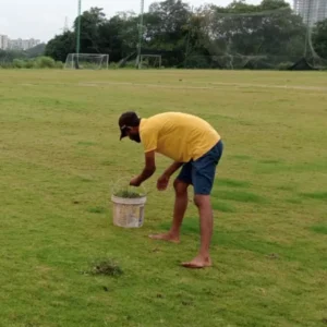 Ground cleaning service for sports field in Pune